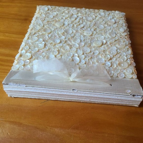 Office Vintage Button Scrapbook Natural Paper Pages Book Journal